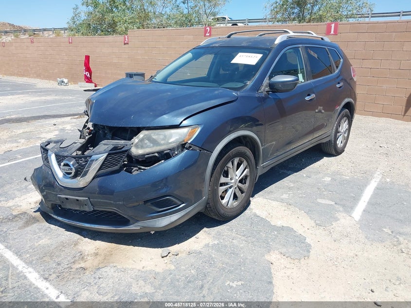 2016 Nissan Rogue, Удар спереди, IAAI, VIN KNMAT2MT1GP624726 — фото 2