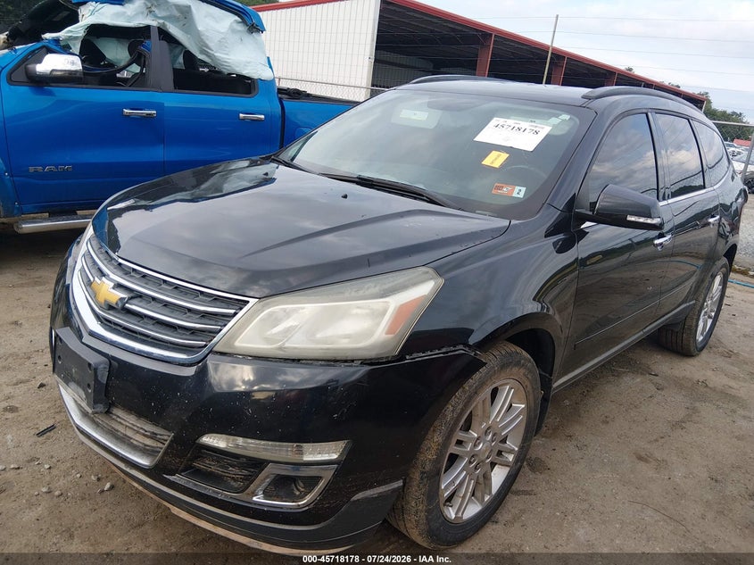Vin: 1gnkvgkd9fj265173, lot: 46216861, chevrolet traverse lt 20152