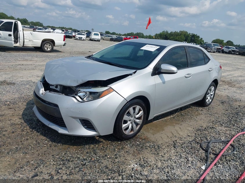 Vin: 2t1burhe6gc586205, lot: 46216895, toyota corolla le 20162