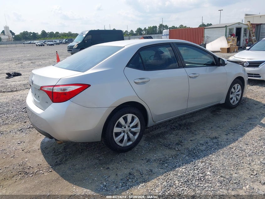 Vin: 2t1burhe6gc586205, lot: 46216895, toyota corolla le 20164