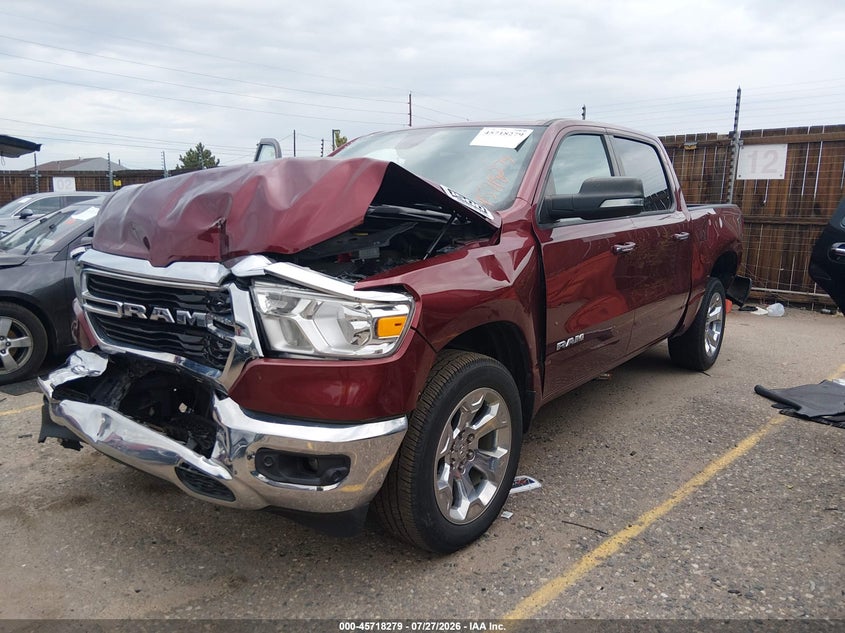 Vin: 1c6srfftxkn918838, lot: 46216961, ram 1500 big horn/lone star  4x4 5'7 box 20192