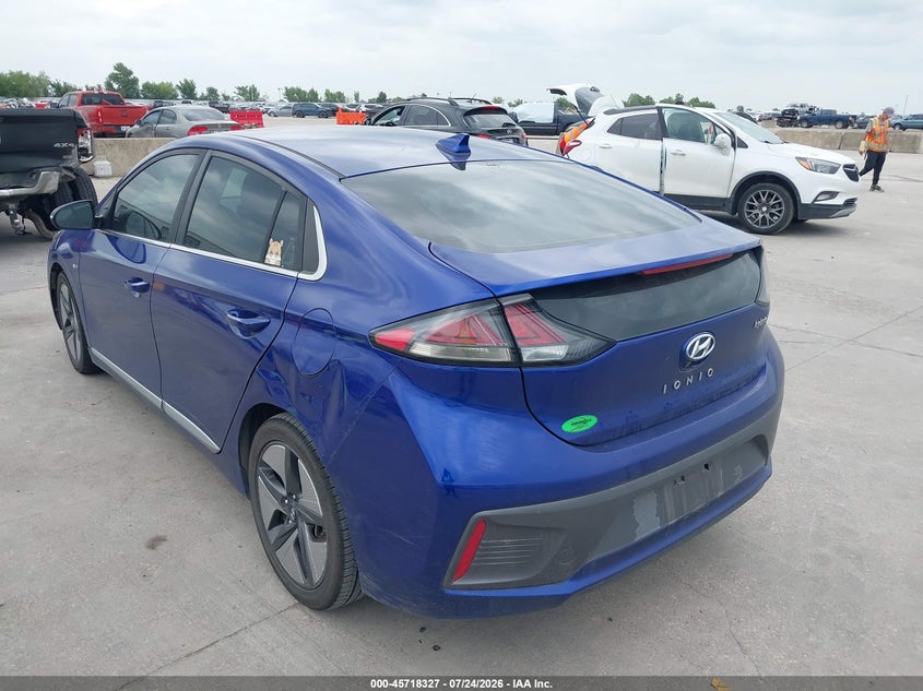 Vin: kmhc85lc3lu221108, lot: 46217009, hyundai ioniq hybrid sel 20203