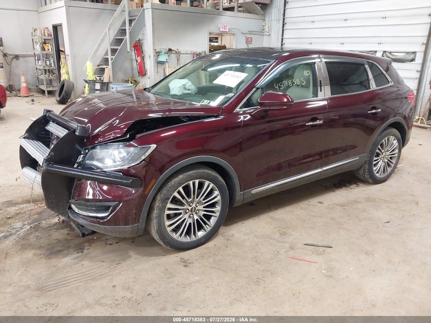 Vin: 2lmpj8lr8hbl10525, lot: 46217065, lincoln mkx reserve 20172
