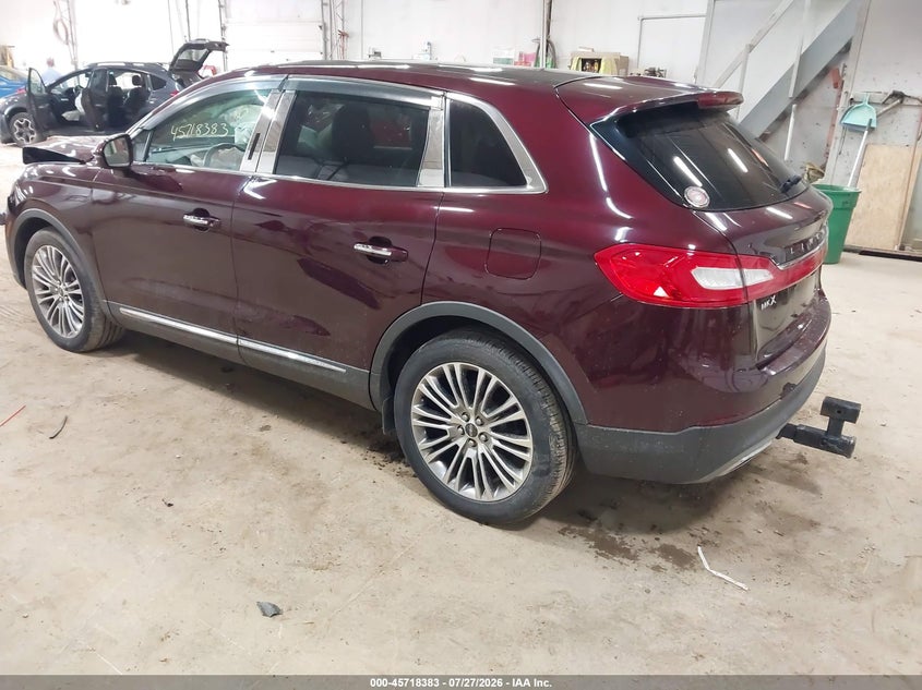 Vin: 2lmpj8lr8hbl10525, lot: 46217065, lincoln mkx reserve 20173