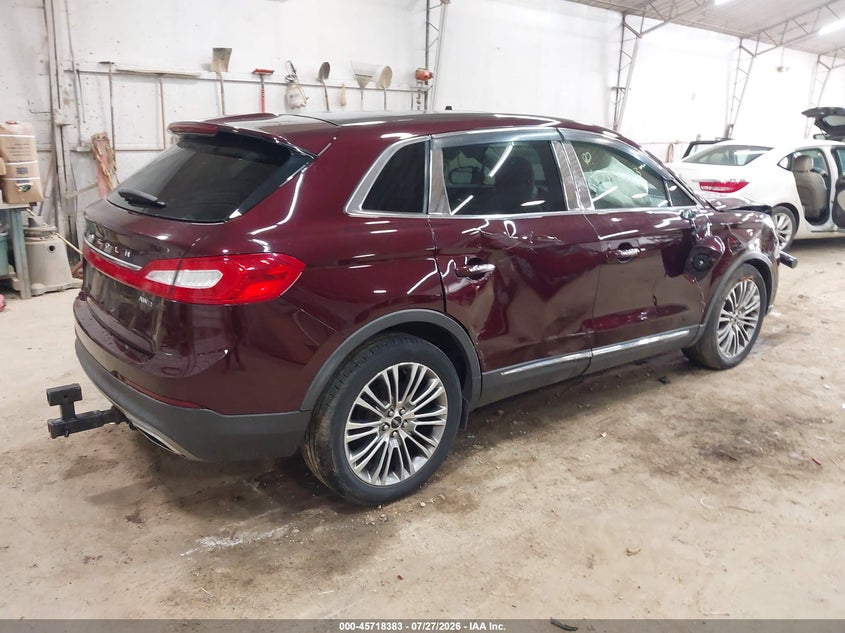 Vin: 2lmpj8lr8hbl10525, lot: 46217065, lincoln mkx reserve 20174