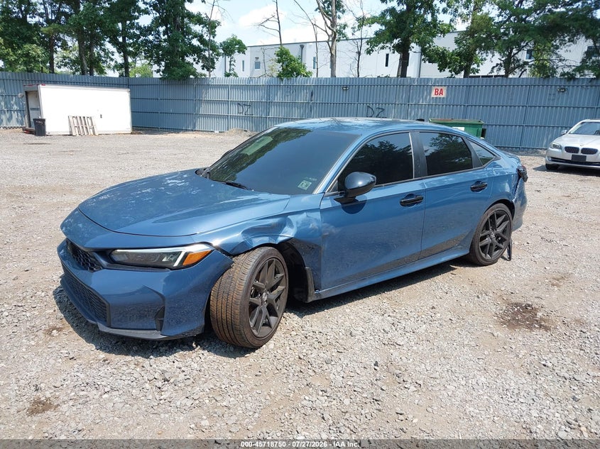 Vin: 2hgfe2f58sh588191, lot: 46217432, honda civic sport 20252