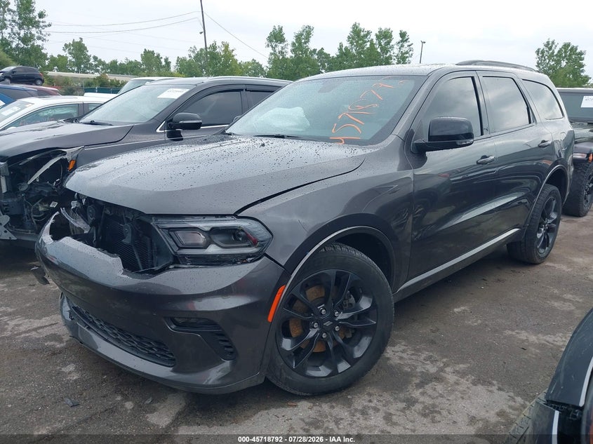 Vin: 1c4rdjdg8mc579266, lot: 46217474, dodge durango gt plus awd 20212