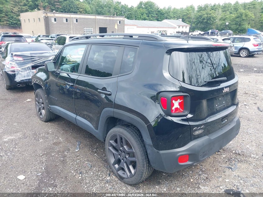 Vin: zacnjdbb5mpn31765, lot: 46217562, jeep renegade 80th anniversary 4x4 20213