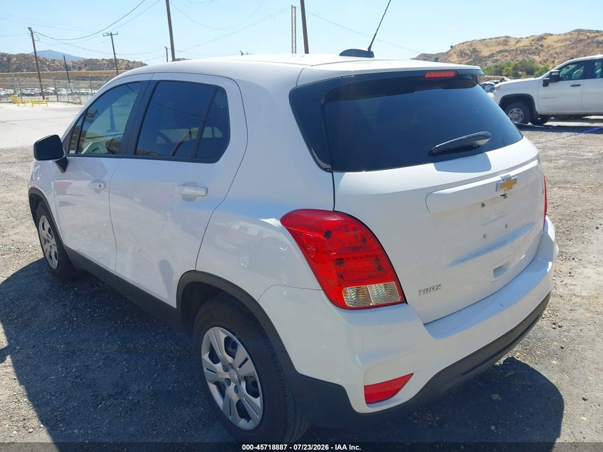 Vin: 3gncjksb0jl355136, lot: 46217569, chevrolet trax ls 20183