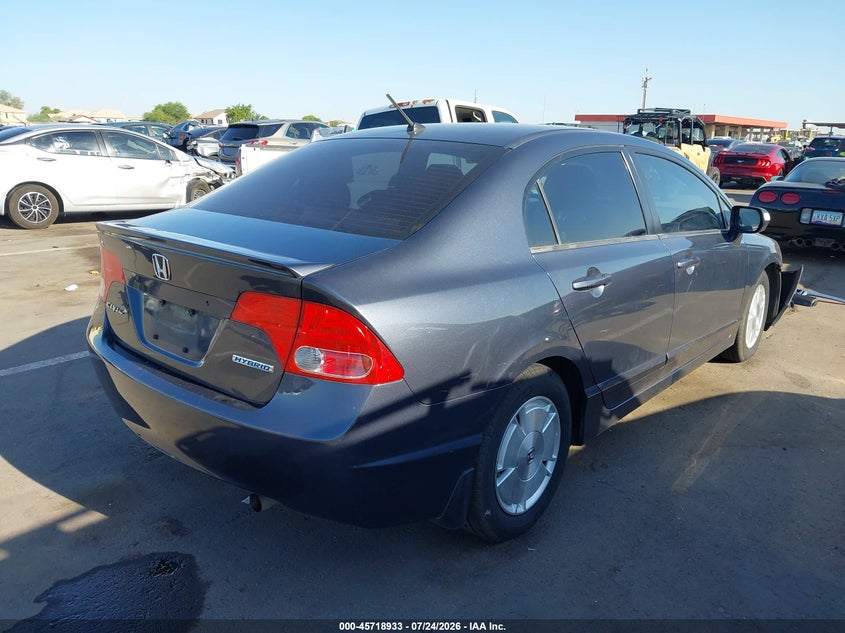 2007 HONDA CIVIC SEDAN 1.3L I-4 VVT, 93HP