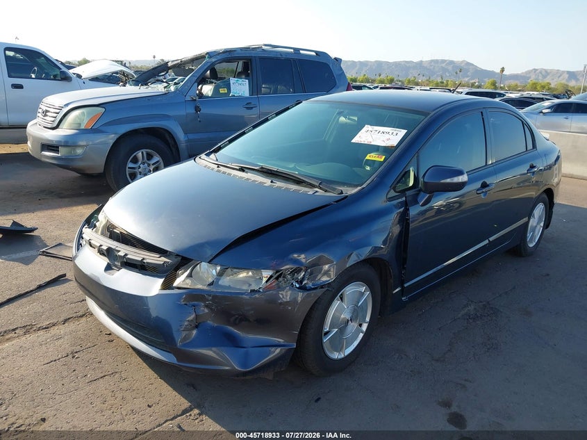 2007 HONDA CIVIC SEDAN 1.3L I-4 VVT, 93HP