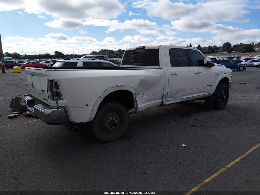 Vin: 3c63rrjl5mg537598, lot: 46217662, ram 3500 laramie  4x4 8' box 20214