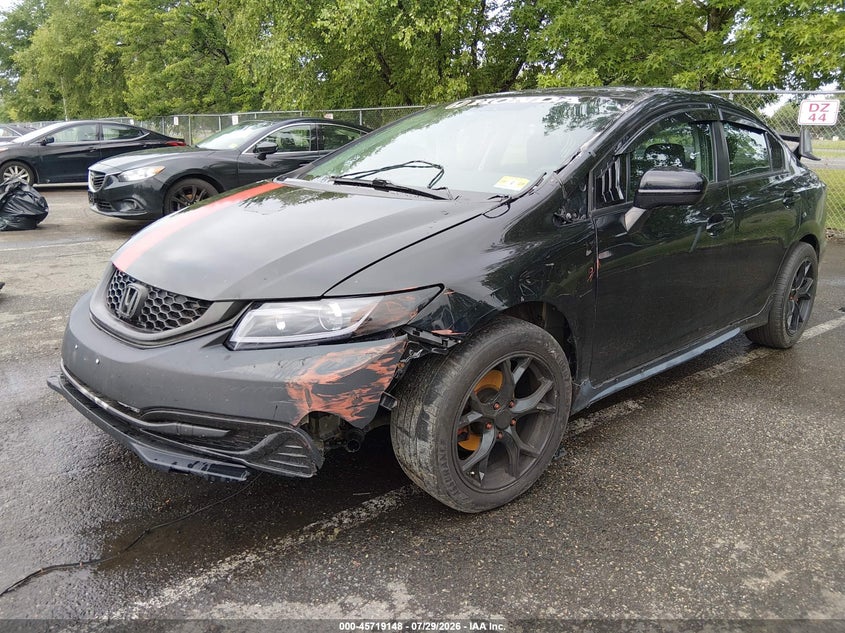 Vin: 19xfb2f7xfe220105, lot: 46217830, honda civic se 20152