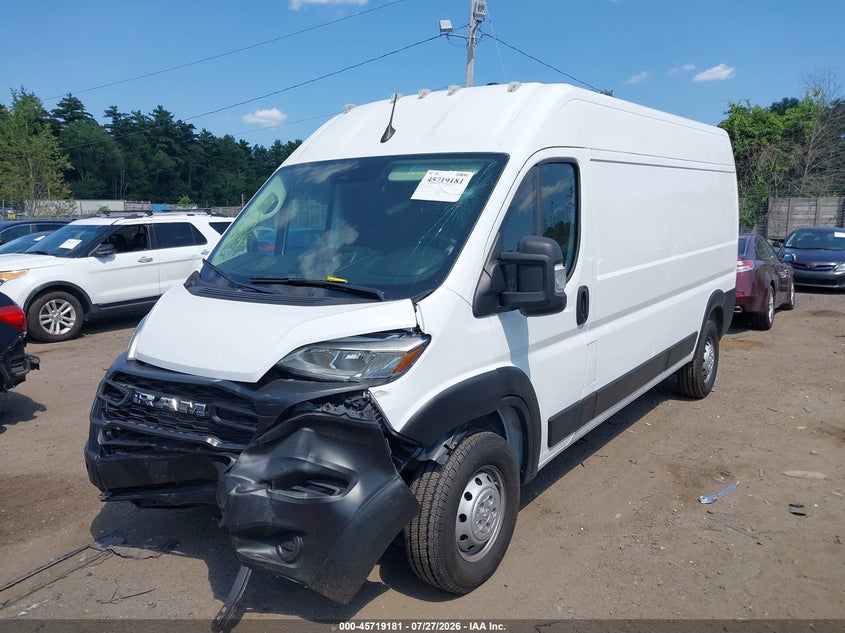 Vin: 3c6lrvdg6pe535754, lot: 46217863, ram promaster 2500 high roof 159 wb 20232