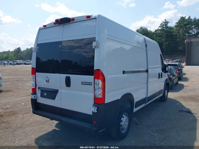 Vin: 3c6lrvdg6pe535754, lot: 46217863, ram promaster 2500 high roof 159 wb 20234
