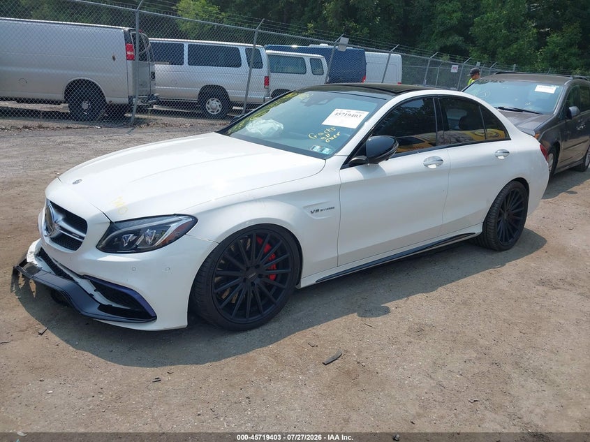 Vin: 55swf8hb2ju261581, lot: 46218085, mercedes-benz amg c 63 s 20182
