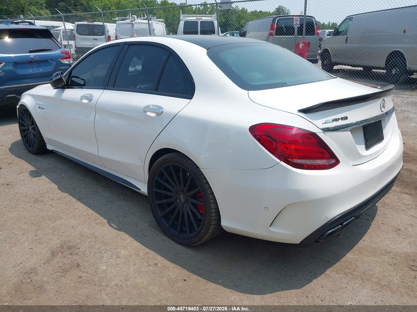 Vin: 55swf8hb2ju261581, lot: 46218085, mercedes-benz amg c 63 s 20183