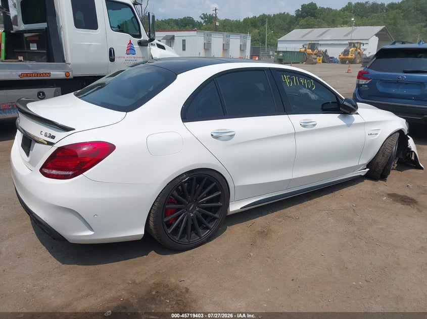 Vin: 55swf8hb2ju261581, lot: 46218085, mercedes-benz amg c 63 s 20184