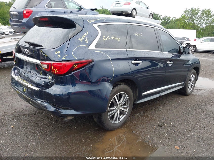 Vin: 5n1dl0mm6lc508509, lot: 46218103, infiniti qx60 luxe awd 20204