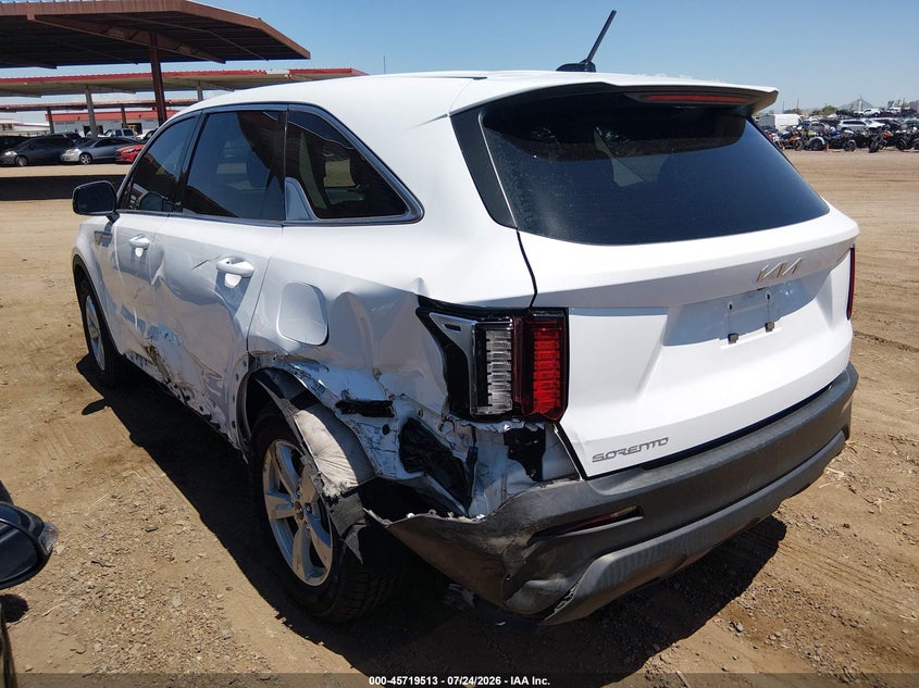 Vin: 5xyrg4lc1pg215536, lot: 46218195, kia sorento lx 20233