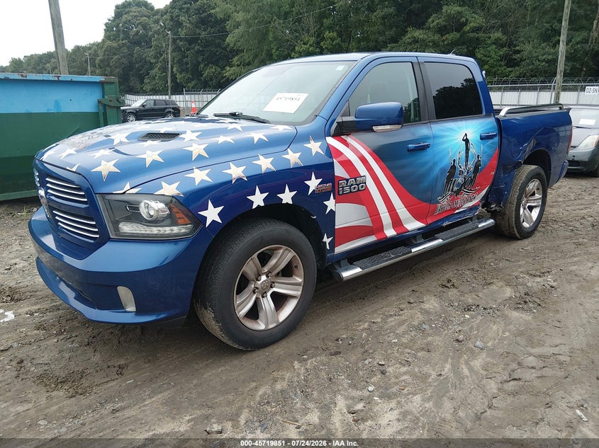 Vin: 1c6rr7mt2gs339584, lot: 46218533, ram 1500 sport 20162
