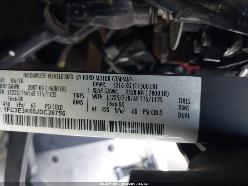 2018 FORD E-350 STRIPPED - zdjęcie 9