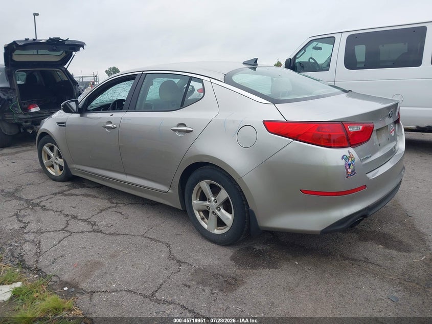 Vin: knagm4a75f5585740, lot: 46218633, kia optima lx 20153