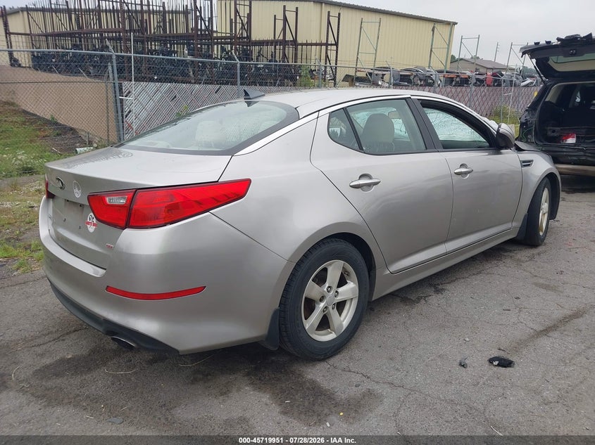 Vin: knagm4a75f5585740, lot: 46218633, kia optima lx 20154