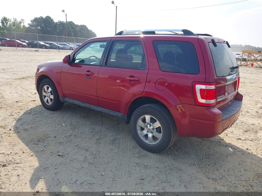 Vin: 1fmcu0eg2bkb84920, lot: 46218698, ford escape limited 20113