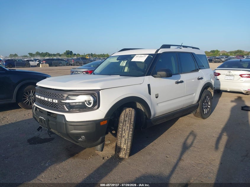 Vin: 3fmcr9bn7srf56045, lot: 46218819, ford bronco sport big bend 20252