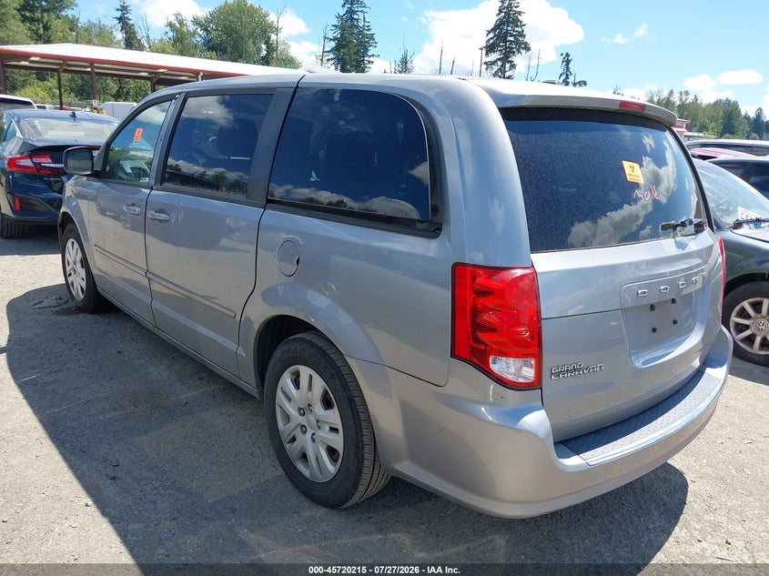 Vin: 2c4rdgbg2er471191, lot: 46218897, dodge grand caravan se 20143