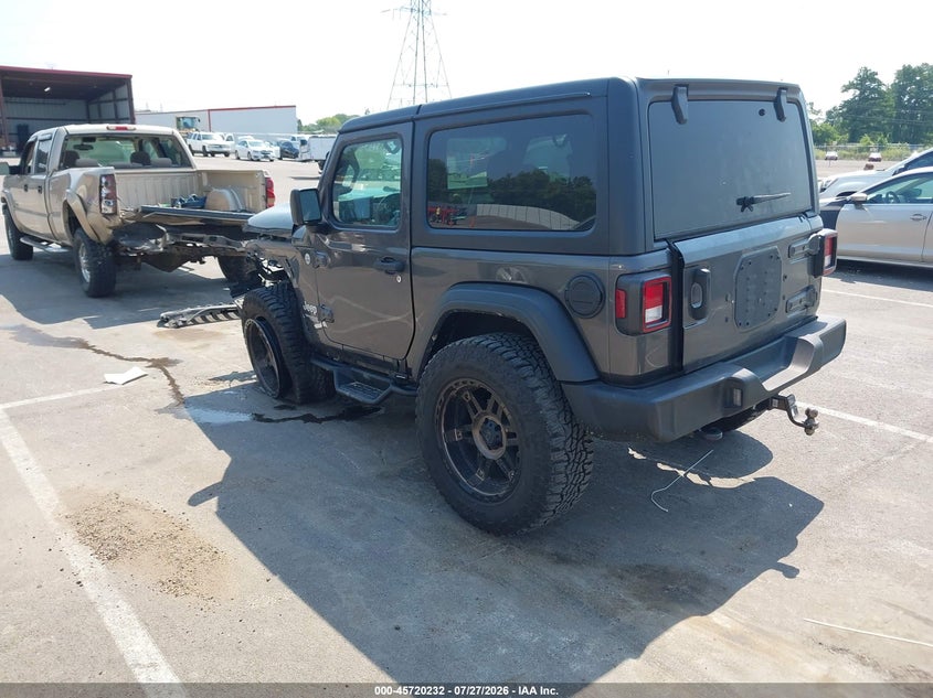 Vin: 1c4hjxagomw511201, lot: 46218914, jeep wrangler sport 20213