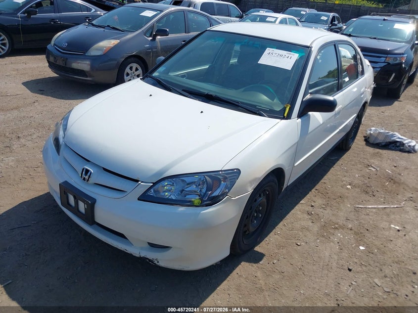 2005 Honda Civic, Удар сзади, IAAI, VIN 2HGES16555H580472 — фото 2