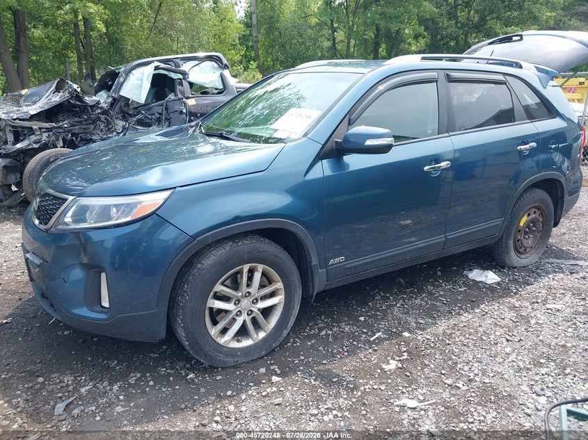 Vin: 5xyktda78fg579809, lot: 46218930, kia sorento lx v6 20152