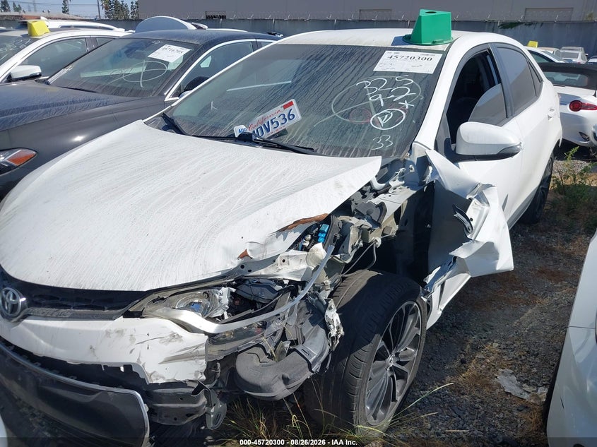 2015 TOYOTA COROLLA SEDAN 1.8L I-4 DOHC, VVT, 132HP