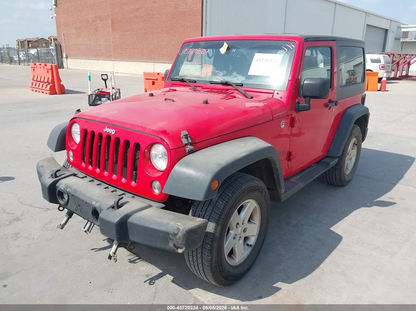 Vin: 1c4gjwag7fl598069, lot: 46219006, jeep wrangler sport 20152
