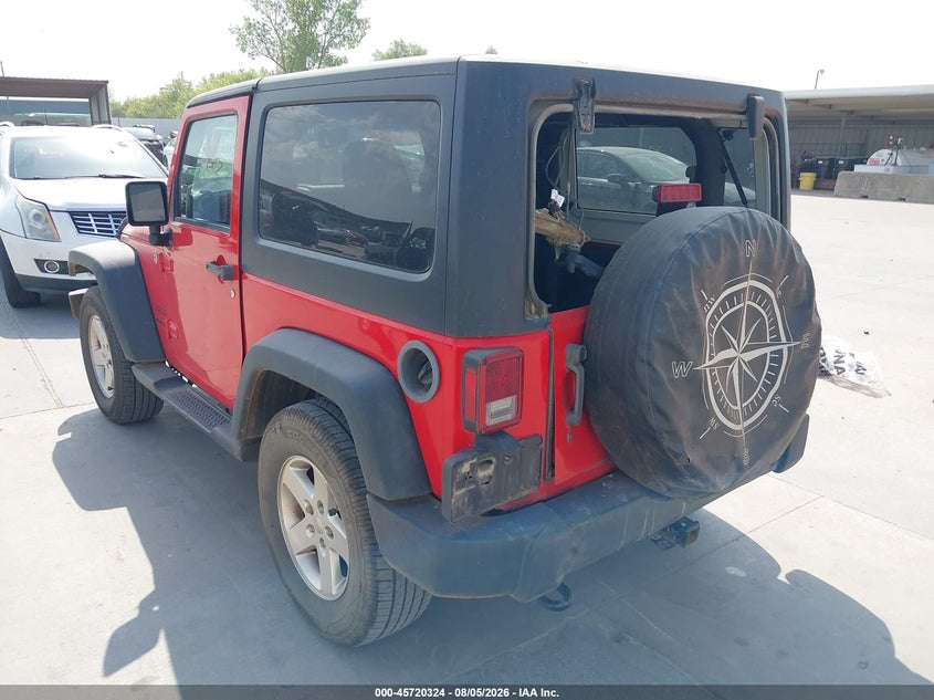 Vin: 1c4gjwag7fl598069, lot: 46219006, jeep wrangler sport 20153
