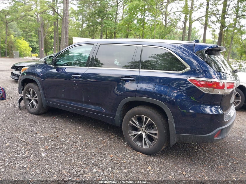 Vin: 5tdjkrfh6gs257347, lot: 46219130, toyota highlander xle v6 20163