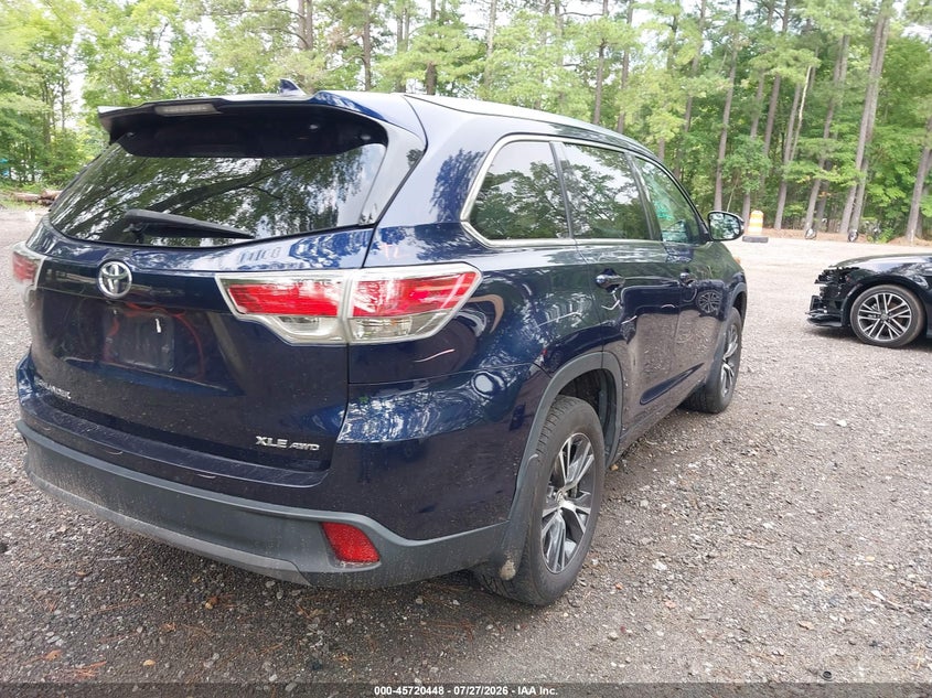 Vin: 5tdjkrfh6gs257347, lot: 46219130, toyota highlander xle v6 20164
