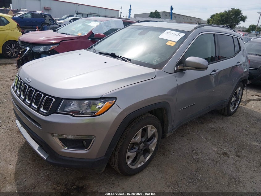 Vin: 3c4njccbxkt819329, lot: 46219217, jeep compass limited fwd 20192