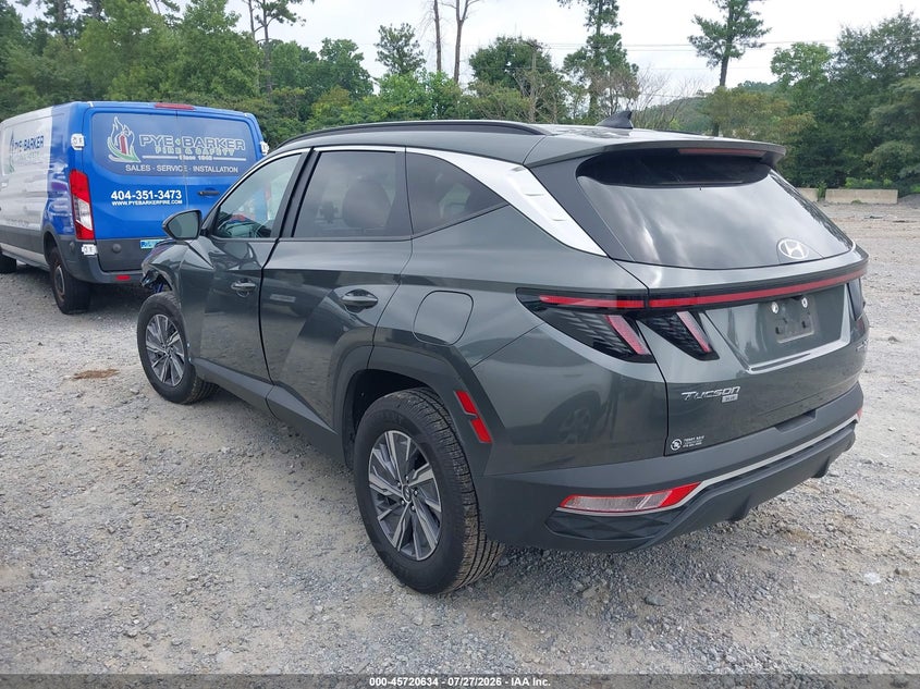 Vin: km8jbca10nu076921, lot: 46219316, hyundai tucson hybrid blue 20223