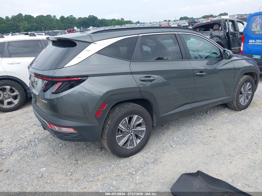 Vin: km8jbca10nu076921, lot: 46219316, hyundai tucson hybrid blue 20224