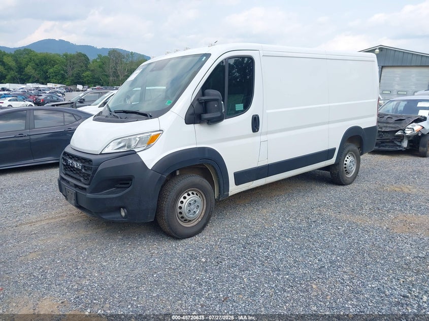 Vin: 3c6lrvvg2se518974, lot: 46219317, ram promaster 2500 tradesman low roof 136 wb w/pass seat 20252
