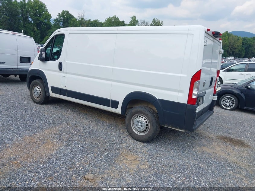 Vin: 3c6lrvvg2se518974, lot: 46219317, ram promaster 2500 tradesman low roof 136 wb w/pass seat 20253