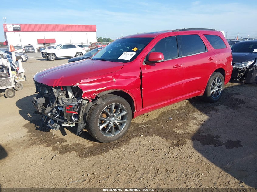 Vin: 1c4rdjdg0jc362595, lot: 46219389, dodge durango gt awd 20182