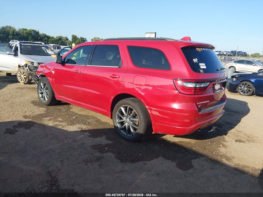 Vin: 1c4rdjdg0jc362595, lot: 46219389, dodge durango gt awd 20183