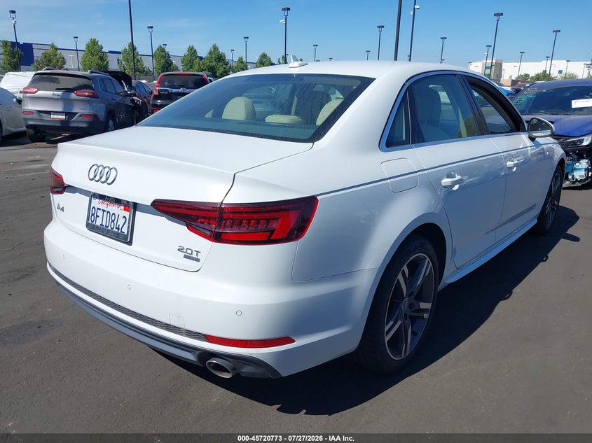 Vin: waulmaf48ja217614, lot: 46219455, audi a4 2.0t tech ultra premium/2.0t ultra premium 20184