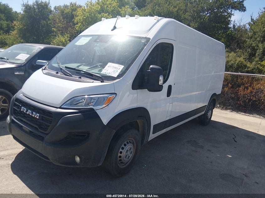 Vin: 3c6mrvhg6se552562, lot: 46219496, ram promaster 3500 tradesman high roof 159 wb w/pass seat 20252