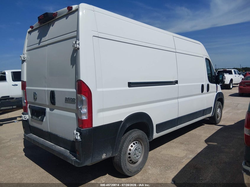 Vin: 3c6mrvhg6se552562, lot: 46219496, ram promaster 3500 tradesman high roof 159 wb w/pass seat 20254