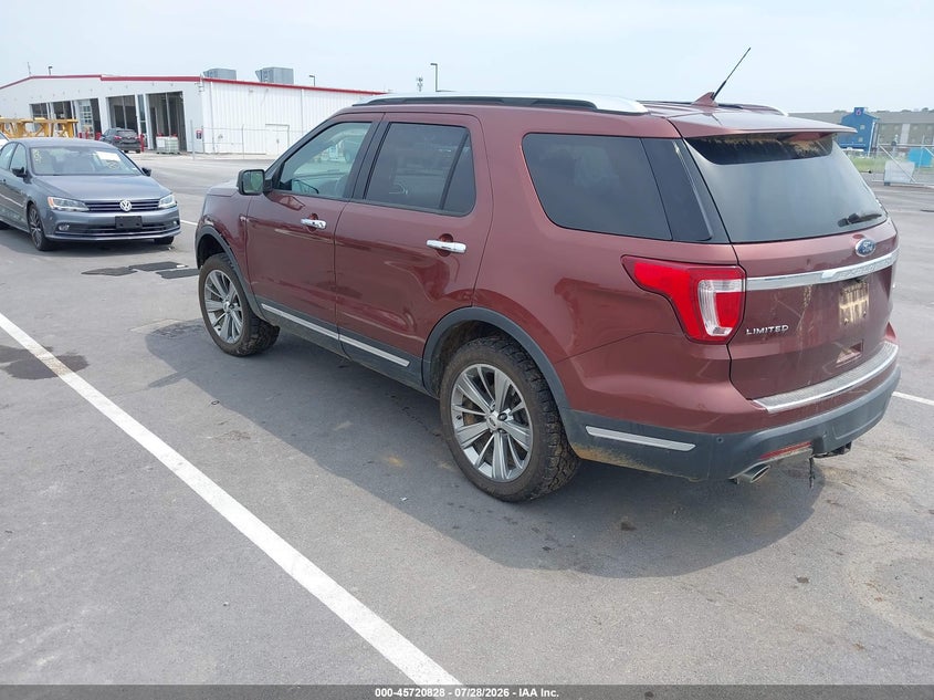 Vin: 1fm5k8f85jgb67051, lot: 46219510, ford explorer limited 20183